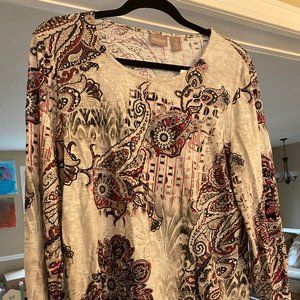 NWT Chico's Long Sleeved T-Shirt
